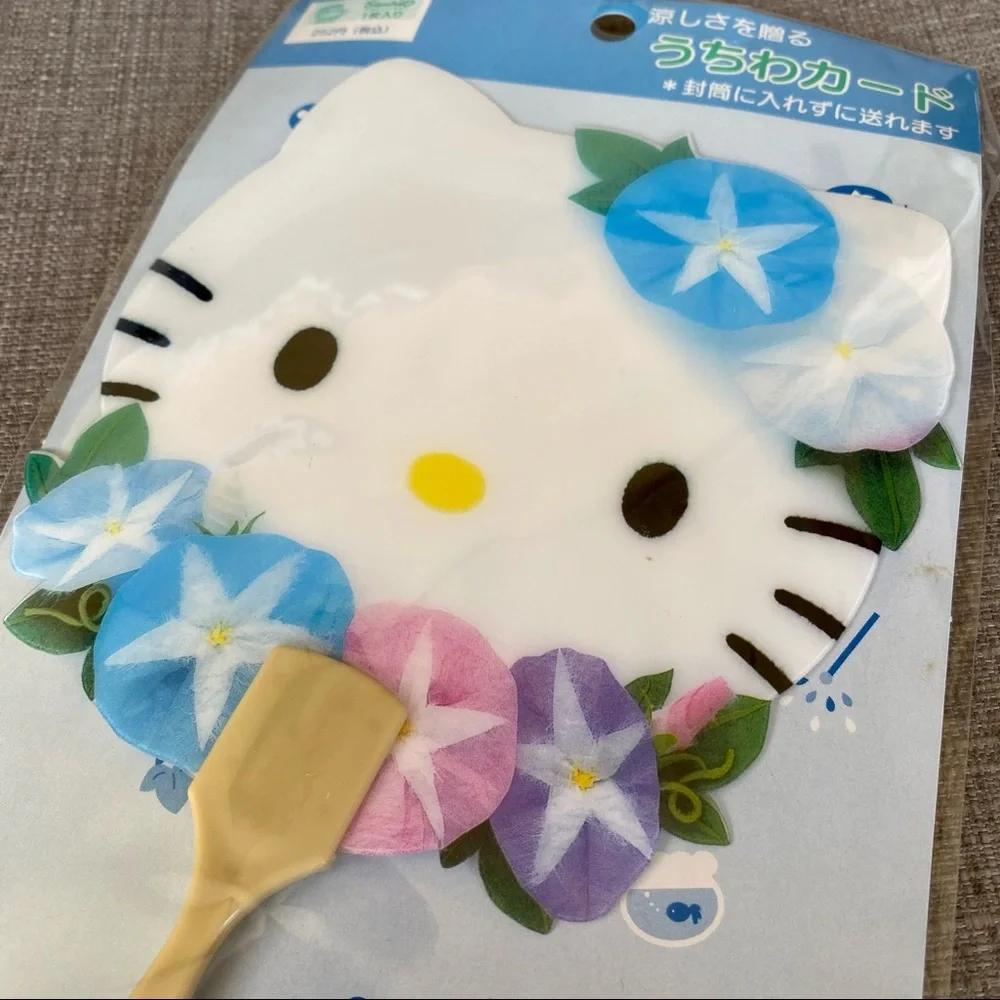 Collectible Retro Sanrio Hello Kitty Fan Greeting Card